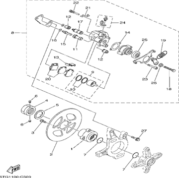 Brake pad kit 2, Yamaha, 5LP-W0046-50